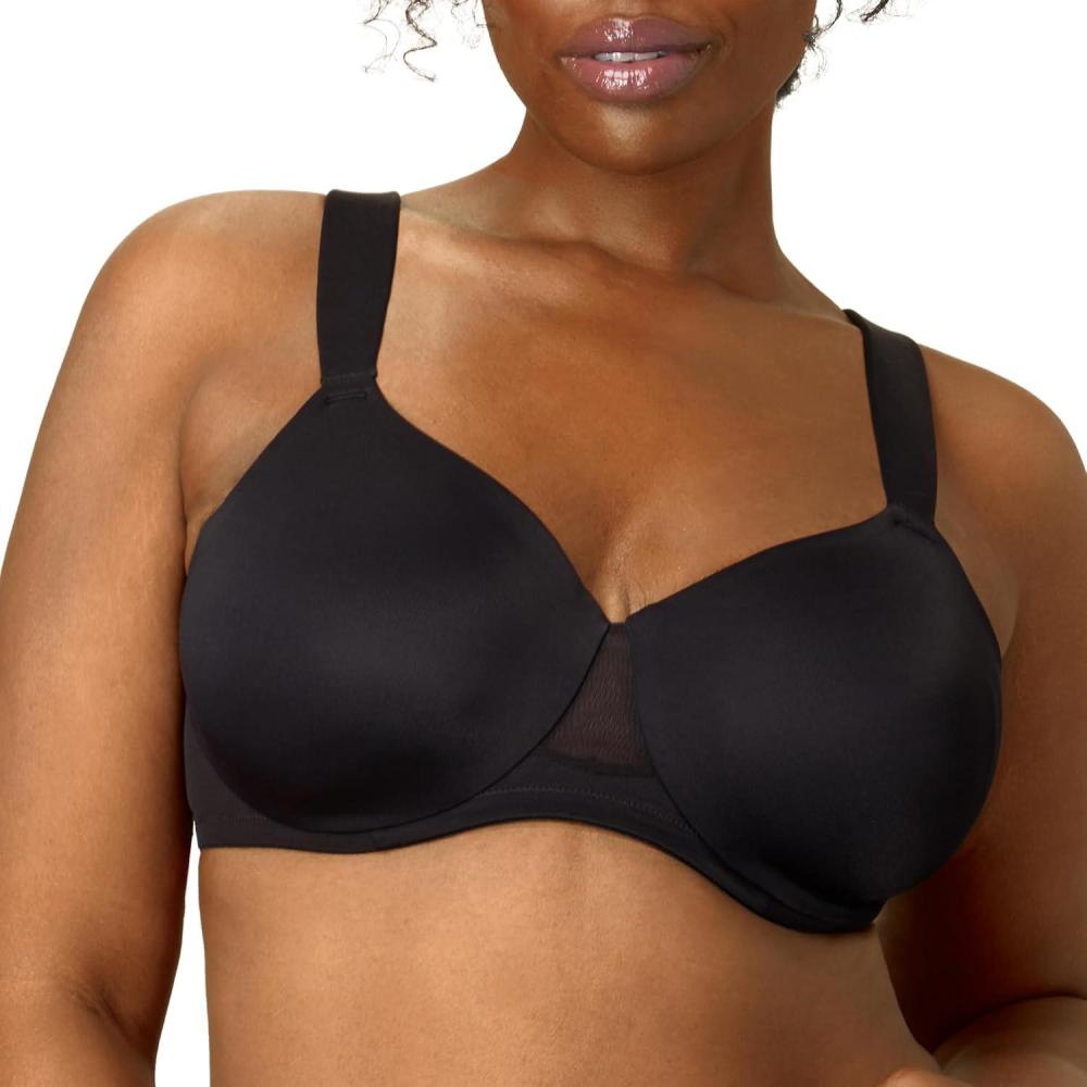imagePlaytex Womens Underwire Bra Dreamwire PlusSize Bras Available Convertible Straps MoistureWicking 4810Dressed in Black
