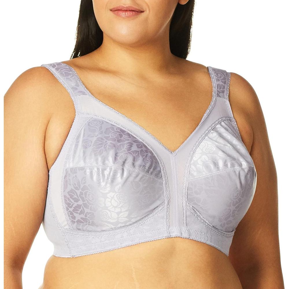 imagePlaytex Womens Wireless Bra 18 Hour PlusSize Bras Available Full Coverage Smoothing 4693 Single or 2PackAmethyst Quartz