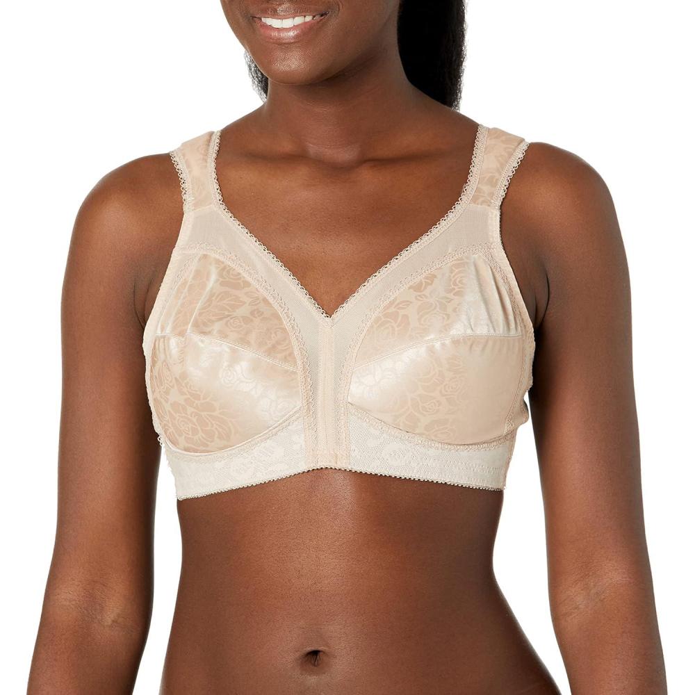 imagePlaytex Womens Wireless Bra 18 Hour PlusSize Bras Available Full Coverage Smoothing 4693 Single or 2PackCafe Au Lait