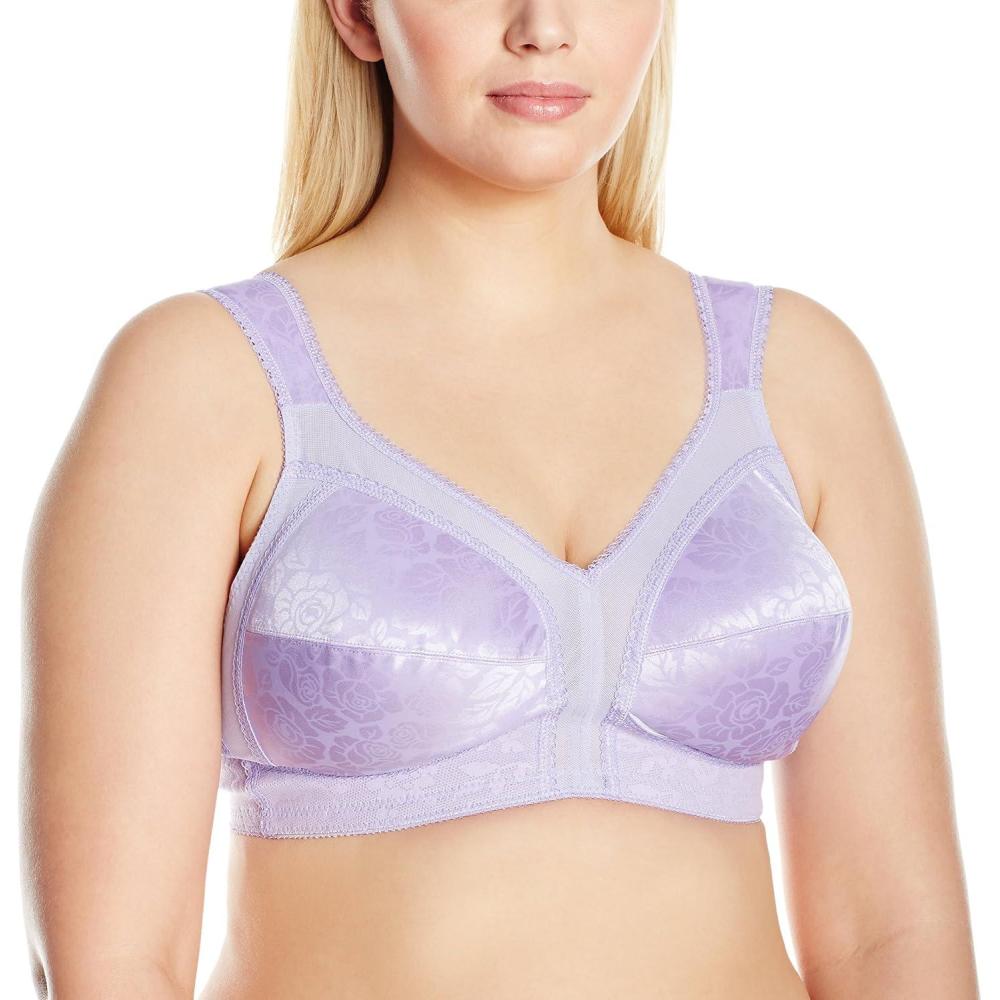 imagePlaytex Womens Wireless Bra 18 Hour PlusSize Bras Available Full Coverage Smoothing 4693 Single or 2PackEnchanted Lilac