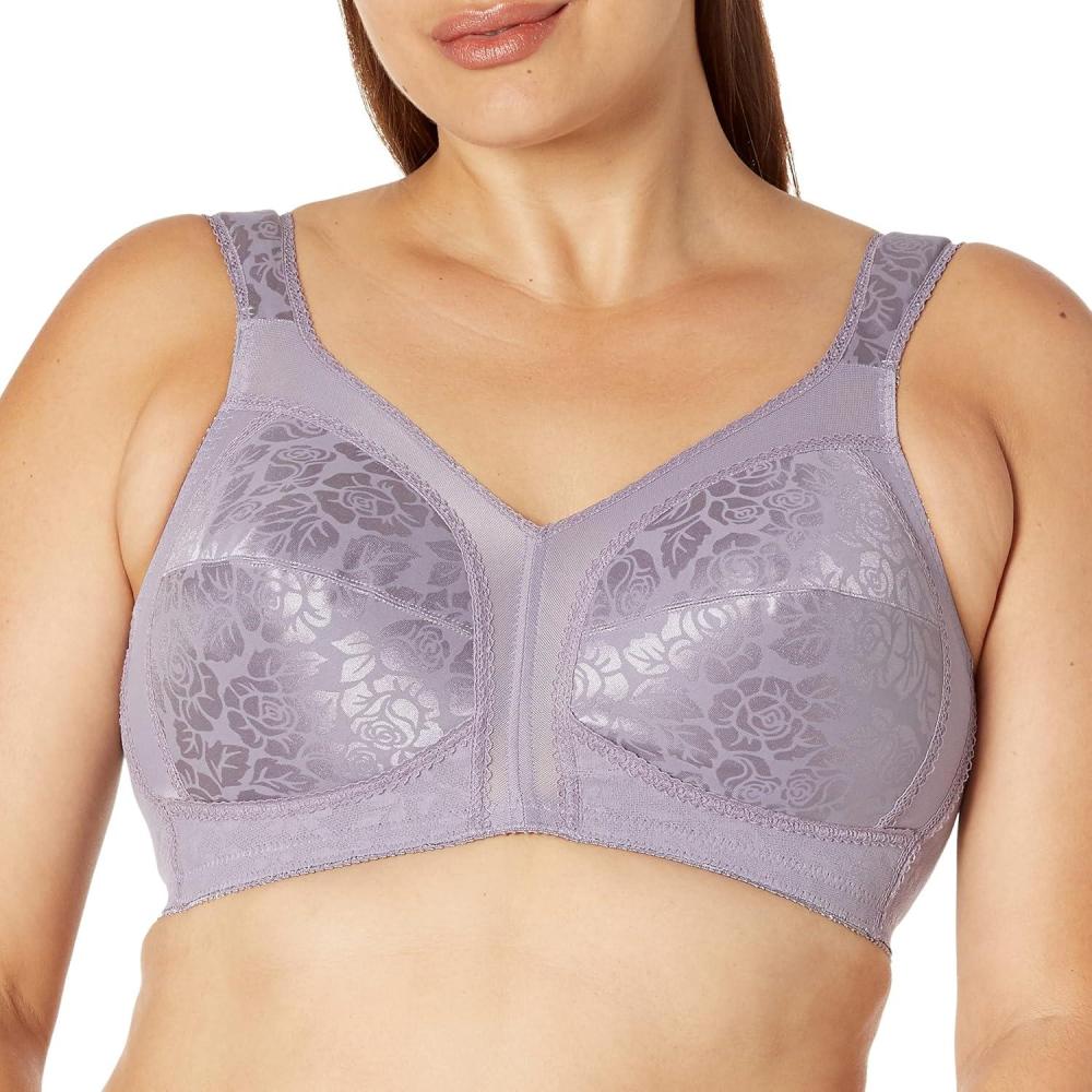 imagePlaytex Womens Wireless Bra 18 Hour PlusSize Bras Available Full Coverage Smoothing 4693 Single or 2PackPerfectly Purple