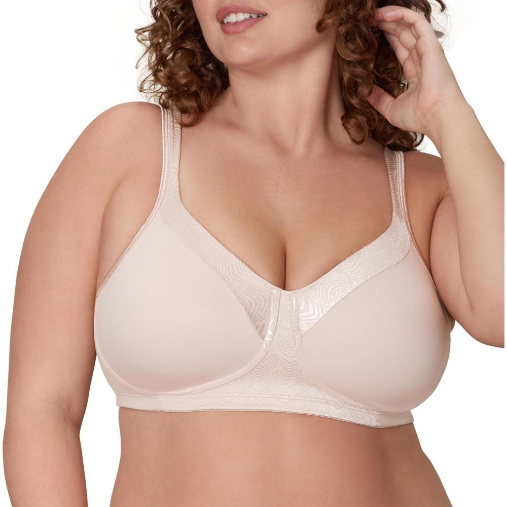imagePlaytex Womens Wireless Bra 18 Hour TShirt Bras Available MoistureWicking Full Coverage SmoothingSandshell