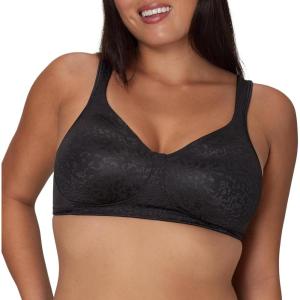 PLAYTEX 18 Hour Ultimate Lift and Support Wire-Free Bra(Black Animal)