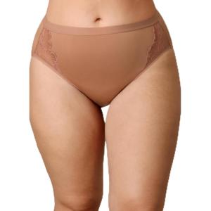 PLAYTEX Women’s Microfiber Underwear w/High Cut, 3-Pack, Plus Size Panties Available, Cool Comfort, Stay-Put Design(Dark Iced Brown/Bronzed Chestnut/Dressed in Black)