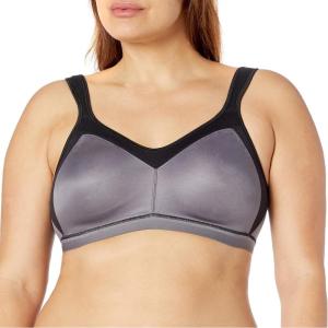Playtex Women’s 18 Hour Active Breathable Comfort Wireless Bra, Full Coverage Bra, Smoothing Support(Excalibur/Black)