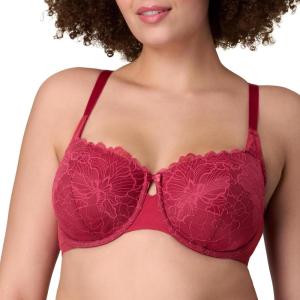 Playtex Womens Balconette Underwire Bra, Plus-Size Bras Available, Full Coverage, Convertible Straps, Lace, 4800(Digital Rose)