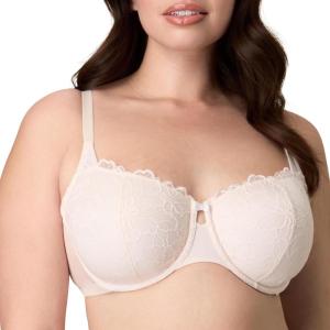 Playtex Womens Balconette Underwire Bra, Plus-Size Bras Available, Full Coverage, Convertible Straps, Lace, 4800(Heirloom White)