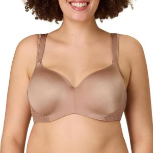 Playtex Womens Balconette Underwire Bra, Plus-Size Bras Available, Full Coverage, Moisture-Wicking, 4802(Dark Iced Brown)