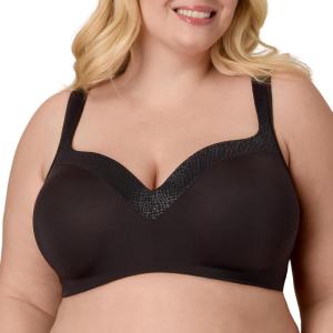 Playtex Womens Balconette Underwire Bra, Plus-Size Bras Available, Full Coverage, Moisture-Wicking, 4802(Dressed in Black)