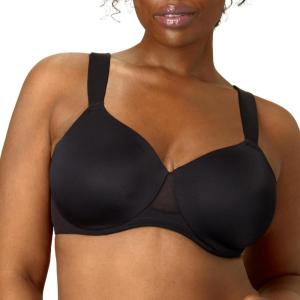Playtex Womens Underwire Bra, Dreamwire Plus-Size Bras Available, Convertible Straps, Moisture-Wicking, 4810(Dressed in Black)