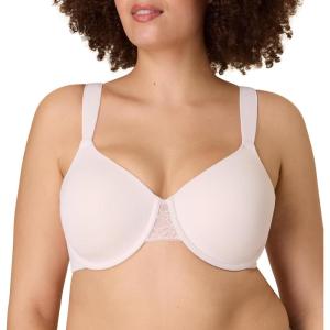 Playtex Womens Underwire Bra, Plus-Size T-Shirt Bras Available, Full Coverage, Moisture-Wicking, 4807(Heirloom White)