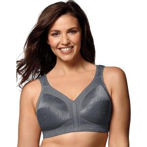 Playtex Women’s Wireless Bra, 18 Hour Plus-Size Bras Available, Full Coverage, Smoothing, 4693, Single or 2-Pack(Private Jet)