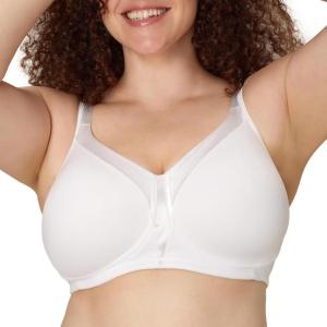 Playtex Women’s Wireless Bra, 18 Hour Plus-Size T-Shirt Bras Available, Smoothing, Full Coverage, 4803, Single or 2-Pack(White)
