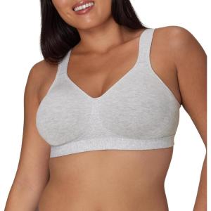 Playtex Womens Wireless Bra, 18 Hour Plus-Size T-Shirt Bras Available, Ultimate Lift, Moisture-Wicking, 474c(Grey Heather Cotton)