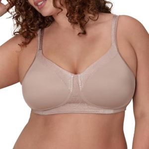 Playtex Women’s Wireless Bra, 18 Hour T-Shirt Bras Available, Moisture-Wicking, Full Coverage, Smoothing(Evening Blush)