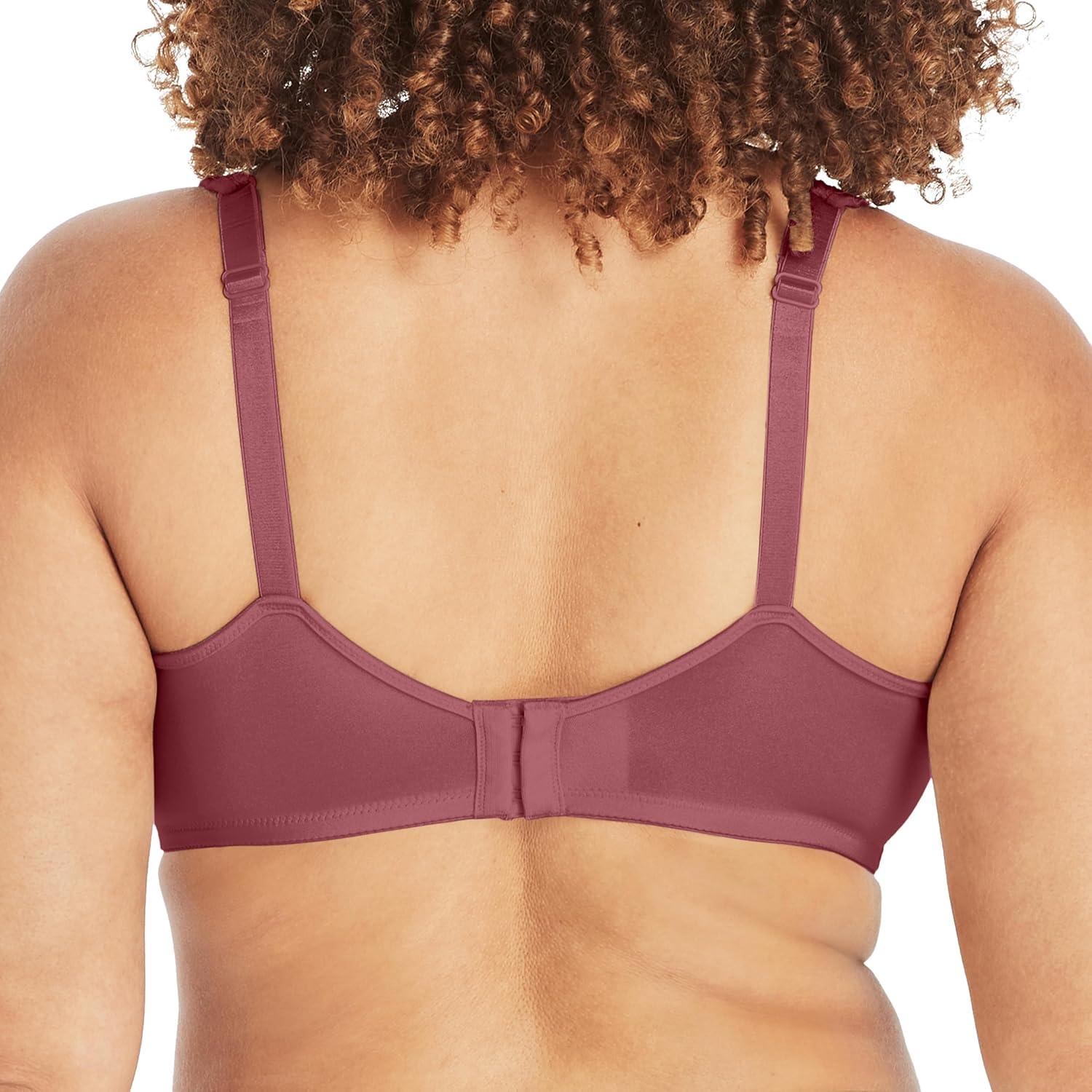imagePLAYTEX womens Secrets Underwire Balconette Tshirt Bra for Full Figures Retired ColorsRustic Berry Red