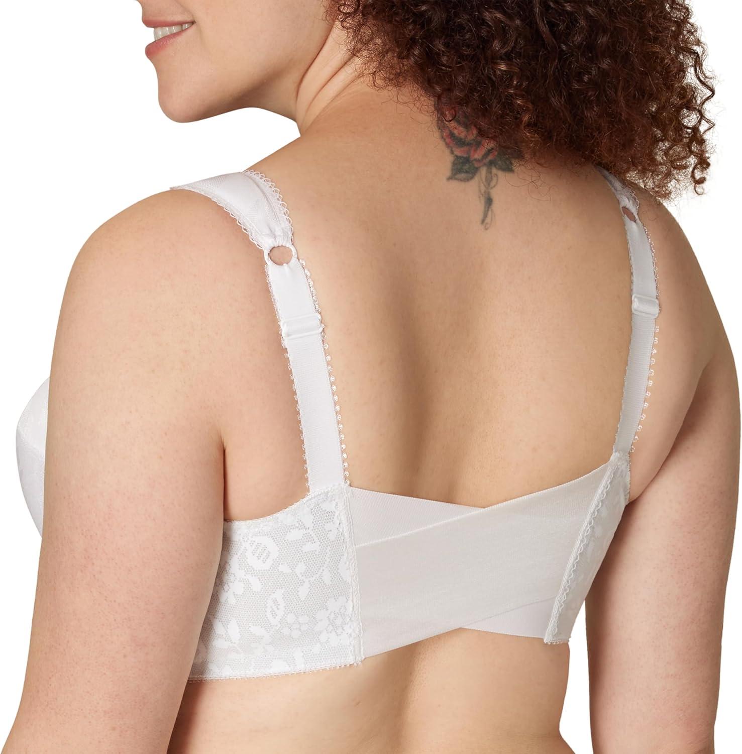 imagePlaytex Womens 18 Hour FrontClose Wireless Bra 4Way TruSUPPORT Bra with Flex BackWhite