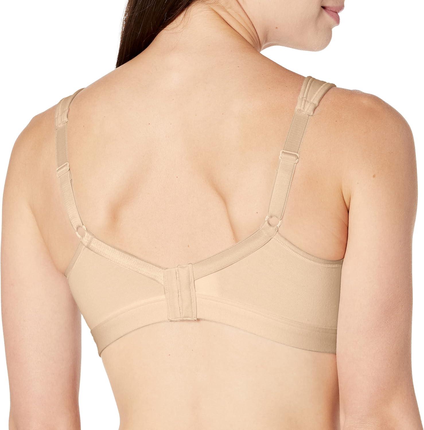 imagePlaytex Womens 18 Hour Ultimate Lift Wireless Stretch Cotton FullCoverage TShirt BraSoft Taupe Cotton Stretch