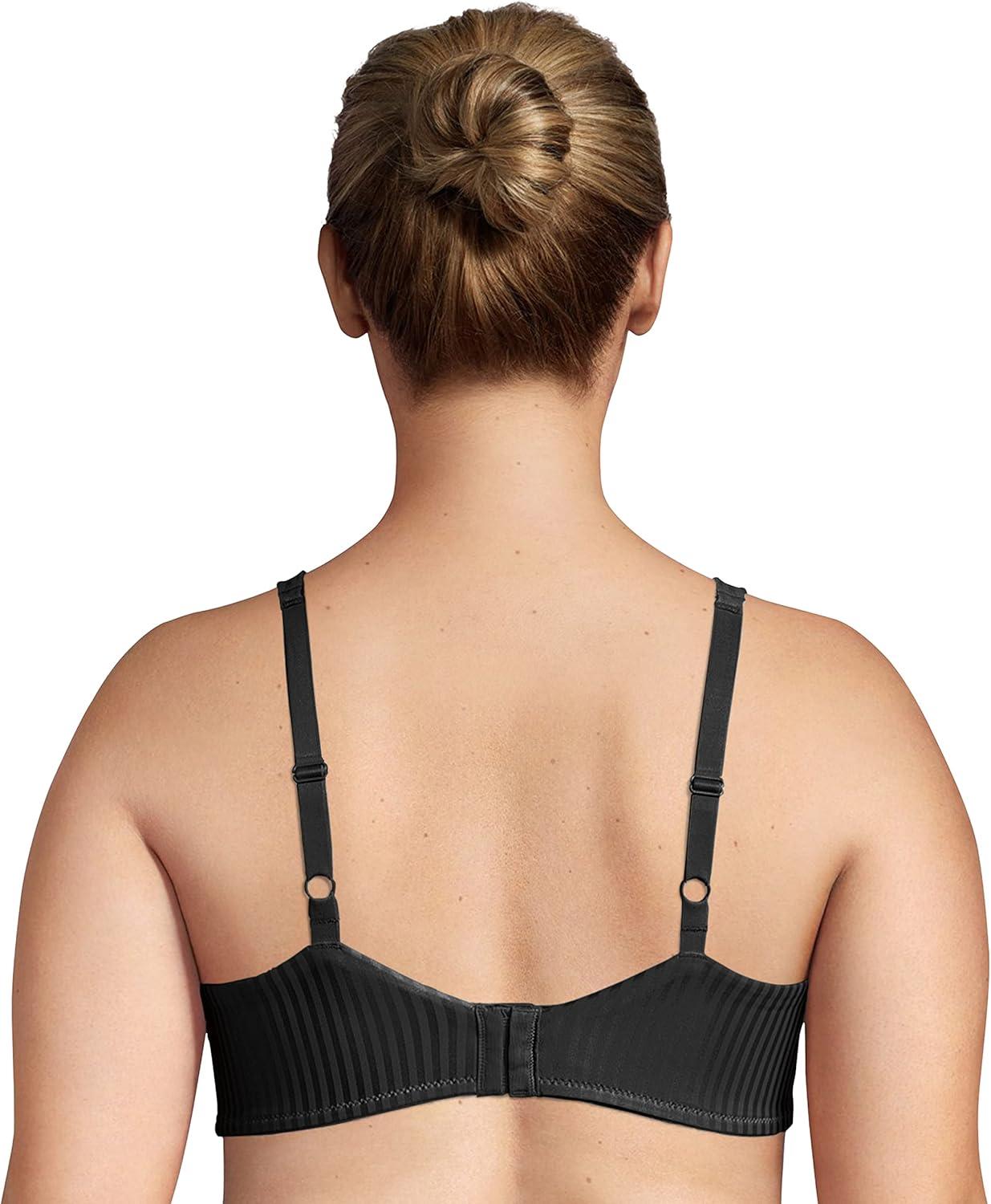 imagePlaytex Womens Wireless Bra Secrets Perfectly Smooth Wirefree Bra Full Coverage US4707Black Stripe