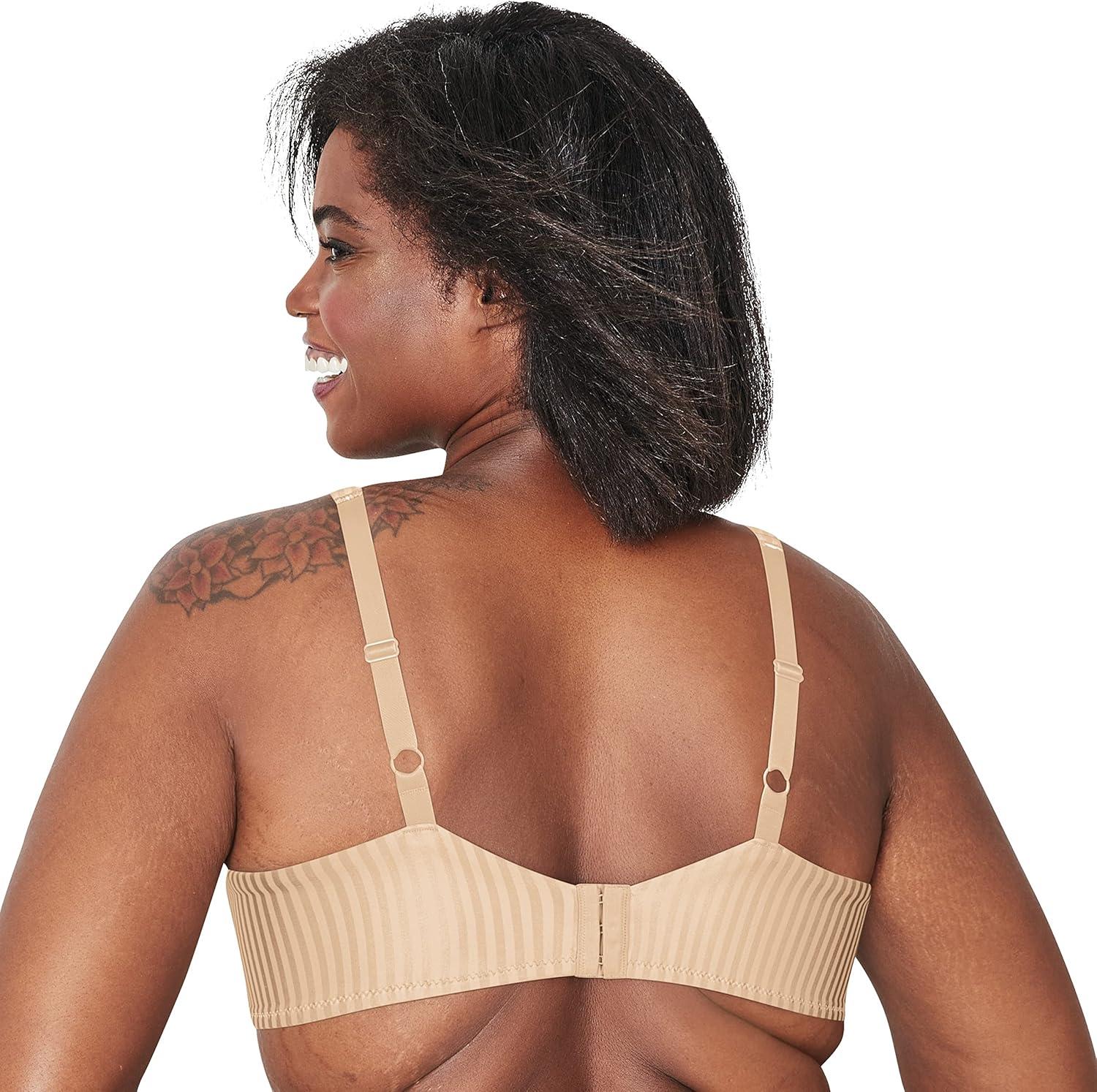 imagePlaytex Womens Wireless Bra Secrets Perfectly Smooth Wirefree Bra Full Coverage US4707Nude Stripe