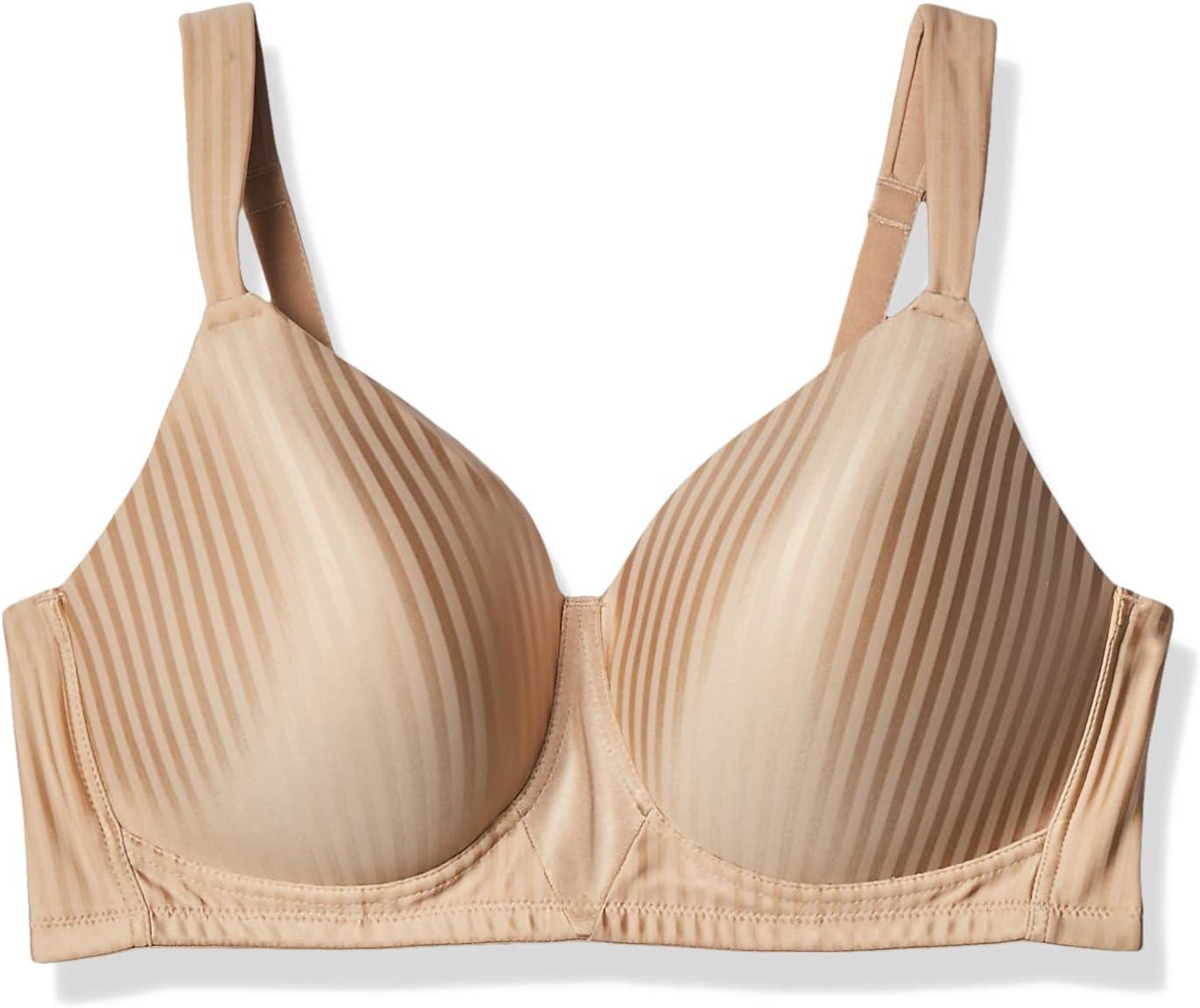 imagePlaytex Womens Wireless Bra Secrets Perfectly Smooth Wirefree Bra Full Coverage US4707Nude Stripe