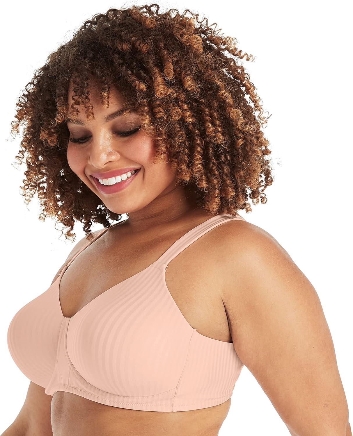 imagePlaytex Womens Wireless Bra Secrets Perfectly Smooth Wirefree Bra Full Coverage US4707Pink Pirouette
