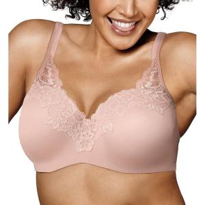 PLAYTEX womens Secrets Underwire Balconette T-shirt Bra for Full Figures (Retired Colors)(Sandshell/Mother of Pearl)