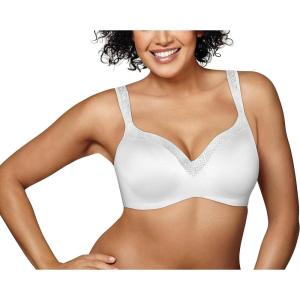 PLAYTEX womens Secrets Underwire Balconette T-shirt Bra for Full Figures (Retired Colors)(White)