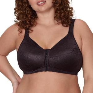 Playtex Women’s 18 Hour Front Close Extra Back Support Wireless Bra, USE52E(Black)