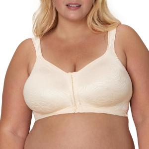 Playtex Women’s 18 Hour Front Close Extra Back Support Wireless Bra, USE52E(Light Beige)