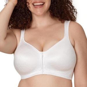 Playtex Women’s 18 Hour Front Close Extra Back Support Wireless Bra, USE52E(White)