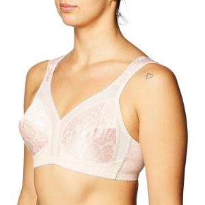 Playtex Women’s 18 Hour Front-Close Wireless Bra, 4-Way TruSUPPORT Bra with Flex Back(Pretty Blush)