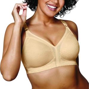 Playtex Women’s 18-Hour Sensational Support Wireless Full-Coverage Bra for Full Figures(Beige)