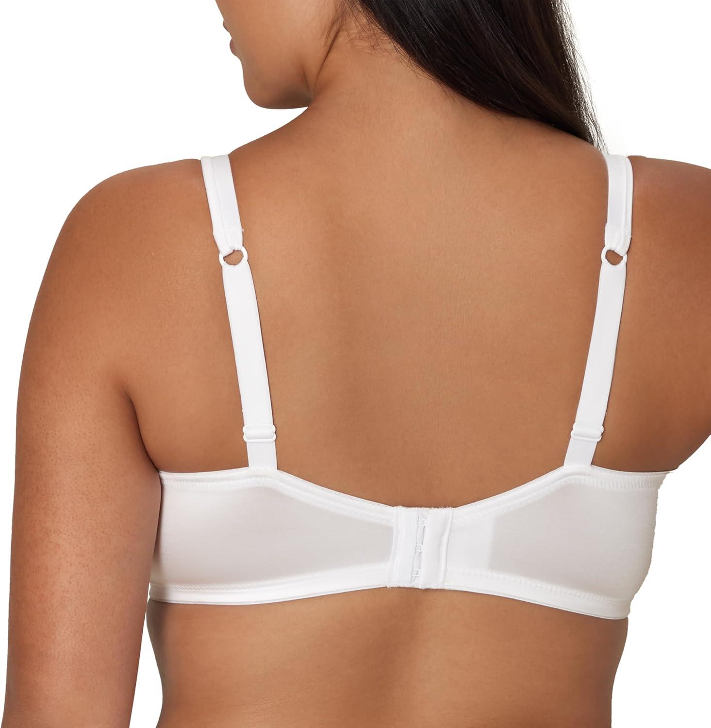 imagePlaytex Womens Love My Curves Feel Gorgeous Underwire Full Coverage Bra US4513Embroidery White