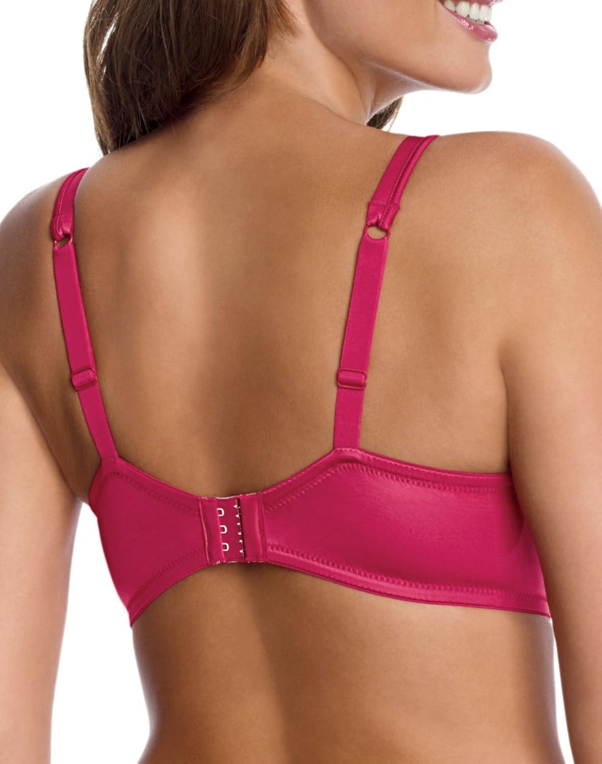 imagePlaytex Womens Love My Curves Feel Gorgeous Underwire Full Coverage Bra US4513Persion Red Embroidery