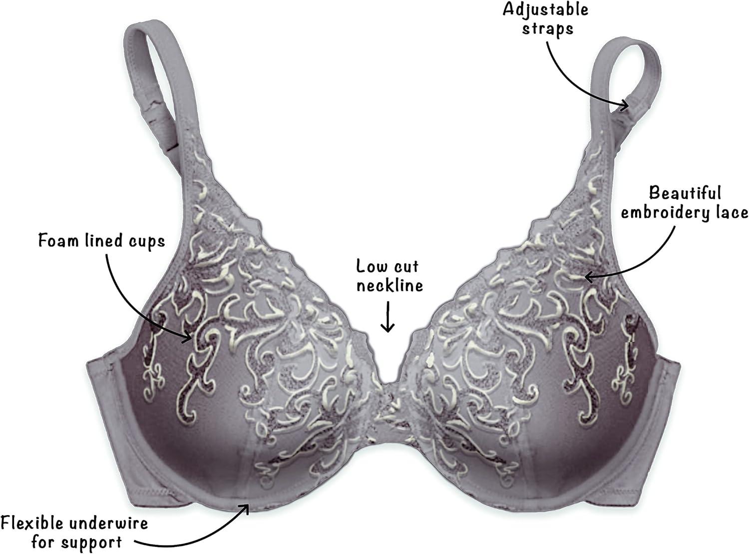 imagePlaytex Womens Love My Curves Feel Gorgeous Underwire Full Coverage Bra US4513White