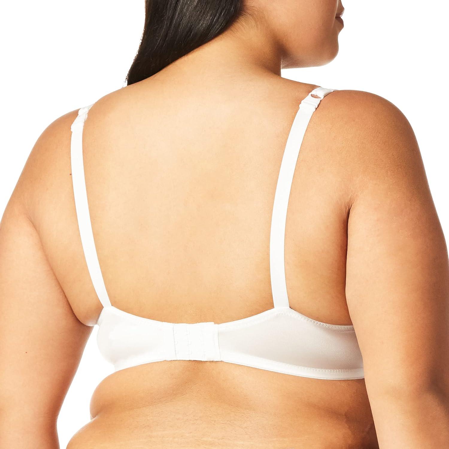 imagePlaytex Womens Love My Curves Feel Gorgeous Underwire Full Coverage Bra US4513White Embroidery