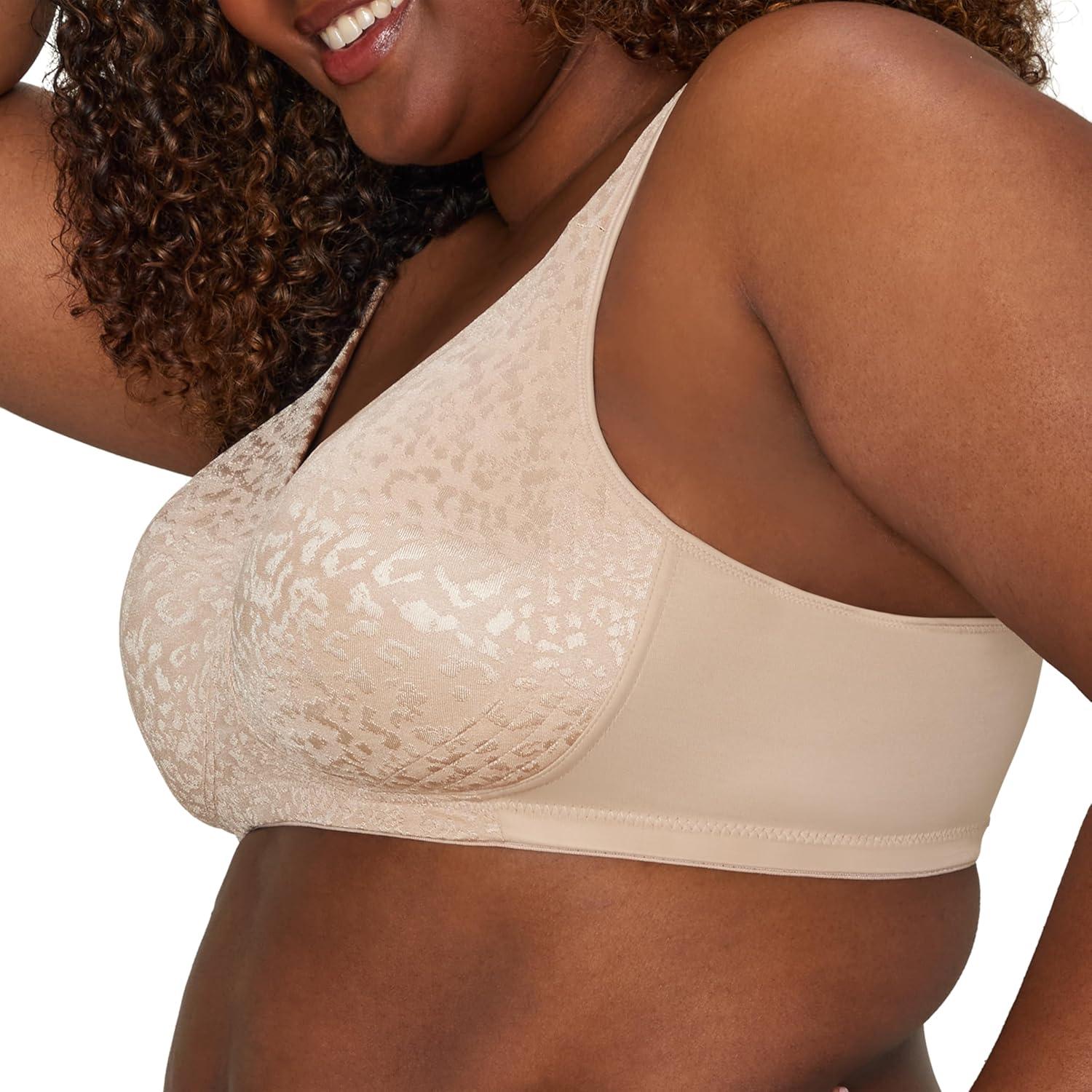 imagePlaytex Womens Wireless Bra Single Or 2Pack 18 Hour Ultimate Lift amp Support Bras for Women PlusAlmond Animal