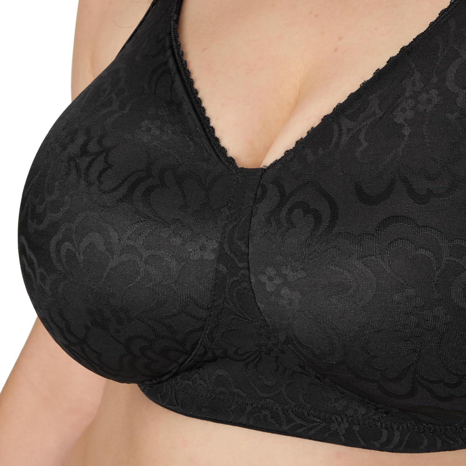 imagePlaytex Womens Wireless Bra Single Or 2Pack 18 Hour Ultimate Lift amp Support Bras for Women PlusBlack