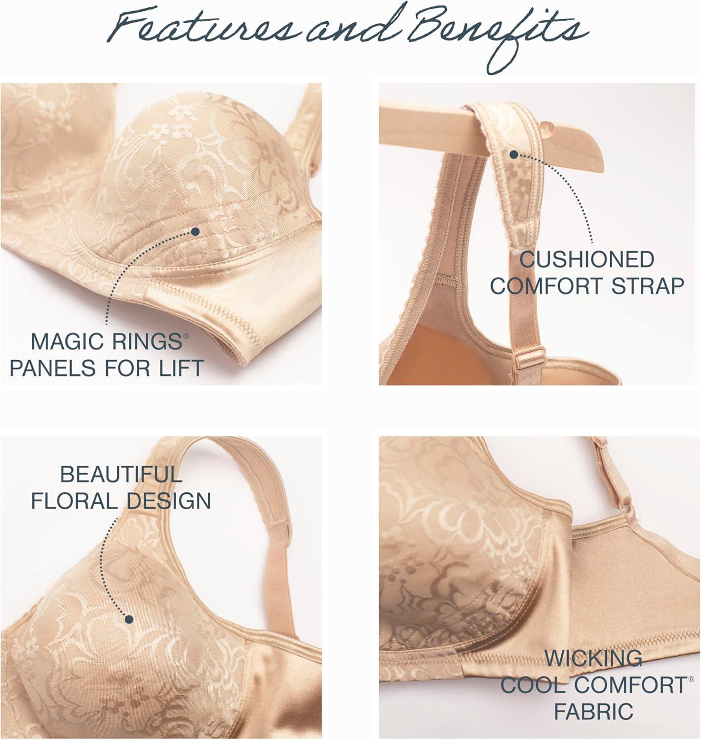 imagePlaytex Womens Wireless Bra Single Or 2Pack 18 Hour Ultimate Lift amp Support Bras for Women PlusSandshell