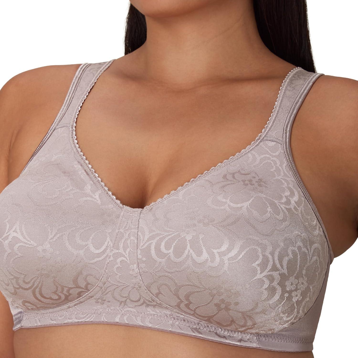 imagePlaytex Womens Wireless Bra Single Or 2Pack 18 Hour Ultimate Lift amp Support Bras for Women PlusWarm Steel