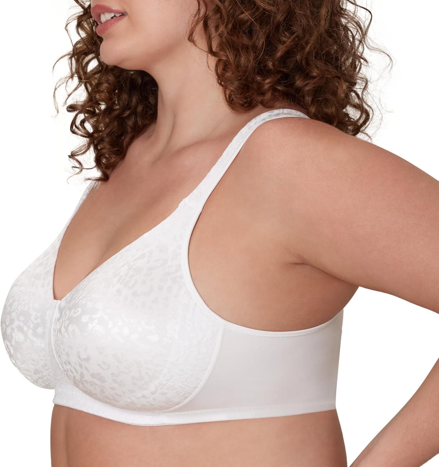 imagePlaytex Womens Wireless Bra Single Or 2Pack 18 Hour Ultimate Lift amp Support Bras for Women PlusWhite Animal