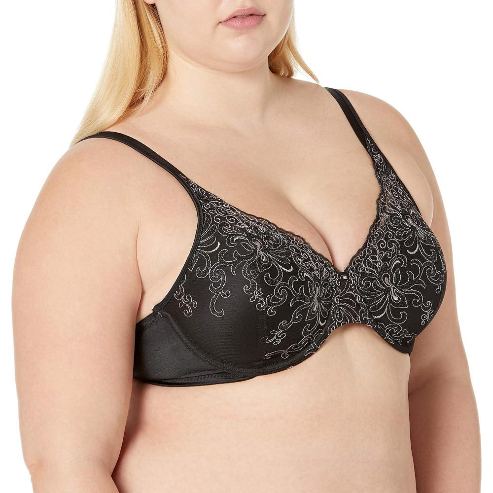 imagePlaytex Womens Love My Curves Feel Gorgeous Underwire Full Coverage Bra US4513BlackWarm Steel Combo