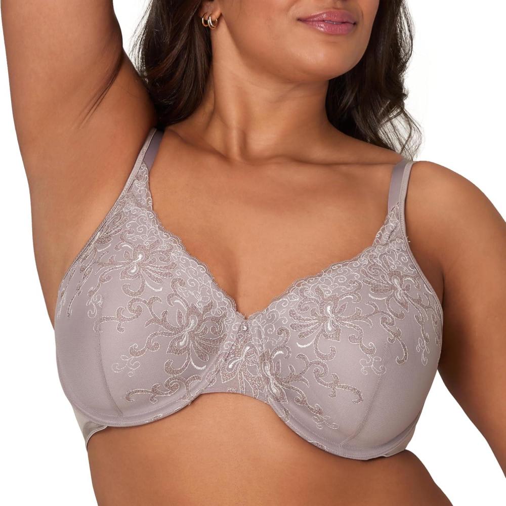 imagePlaytex Womens Love My Curves Feel Gorgeous Underwire Full Coverage Bra US4513Warm SteelMother of Pearl Combo