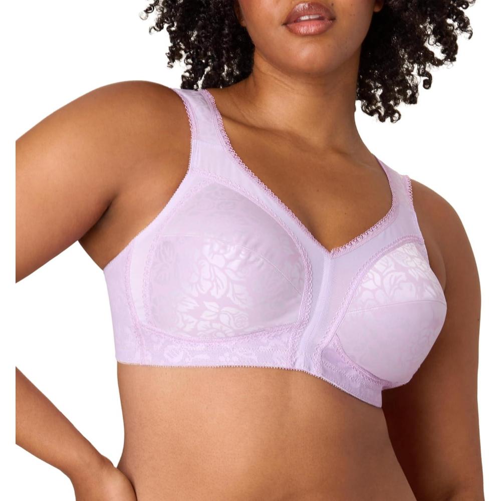 imagePlaytex Womens Wireless Bra 18 Hour PlusSize Bras Available Full Coverage Smoothing 4693 Single or 2PackFuture Lavender