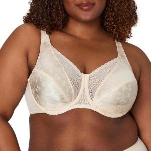 Hanes Women’s Underwire Bra, Secrets Plus-Size Bras Available, Full-Coverage, Supportive, 4422(Natural Beige)
