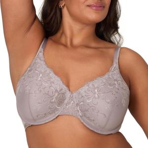 Playtex Women’s Love My Curves Feel Gorgeous Underwire Full Coverage Bra US4513(Warm Steel/Mother of Pearl Combo)