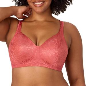 Playtex Womens Wireless Bra, Single Or 2-Pack, 18 Hour Ultimate Lift & Support Bras for Women (Plus(Picante Pink)
