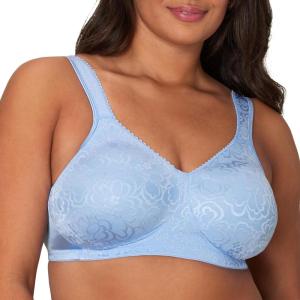 Playtex Womens Wireless Bra, Single Or 2-Pack, 18 Hour Ultimate Lift & Support Bras for Women (Plus(Zen Blue)