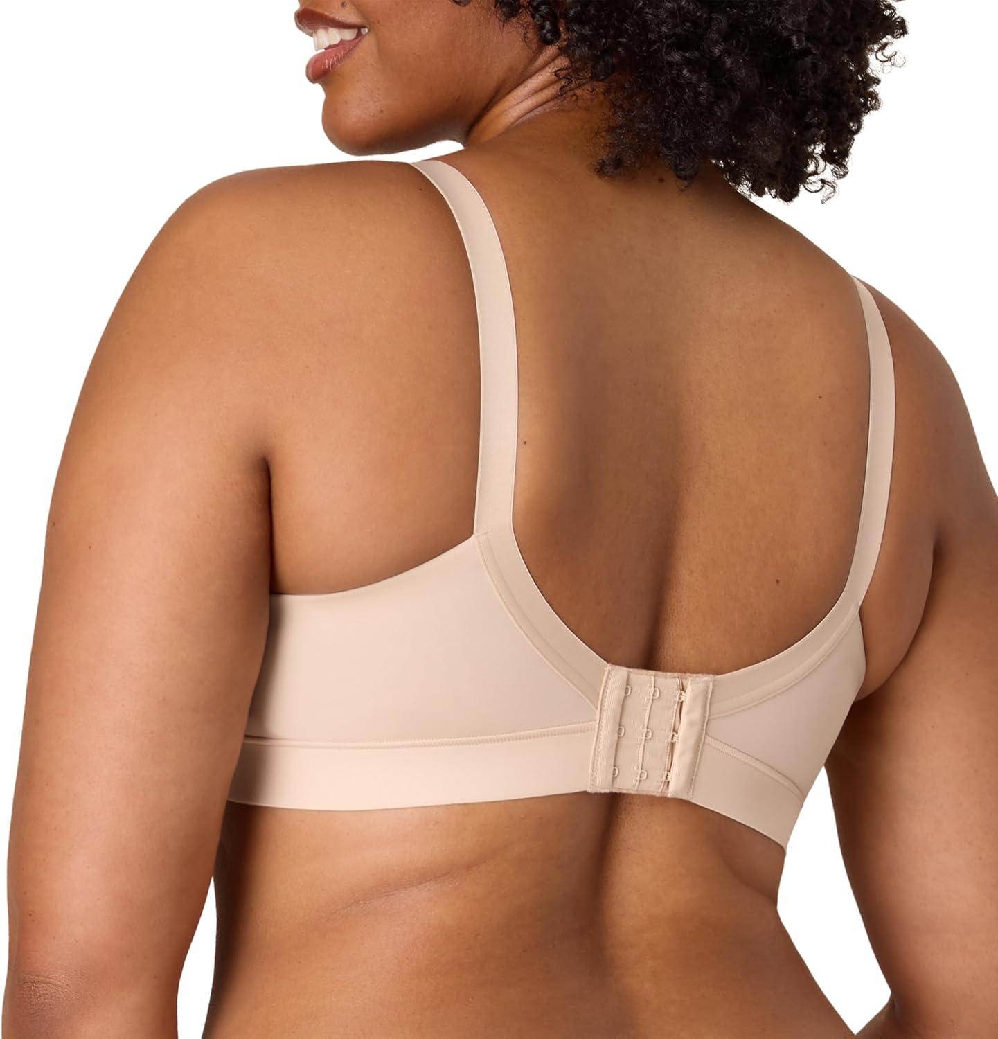 imagePlaytex Womens Wireless Bra Breathable Smoothing Bras for Women MoistureWicking Adjustable StrapsAlmond